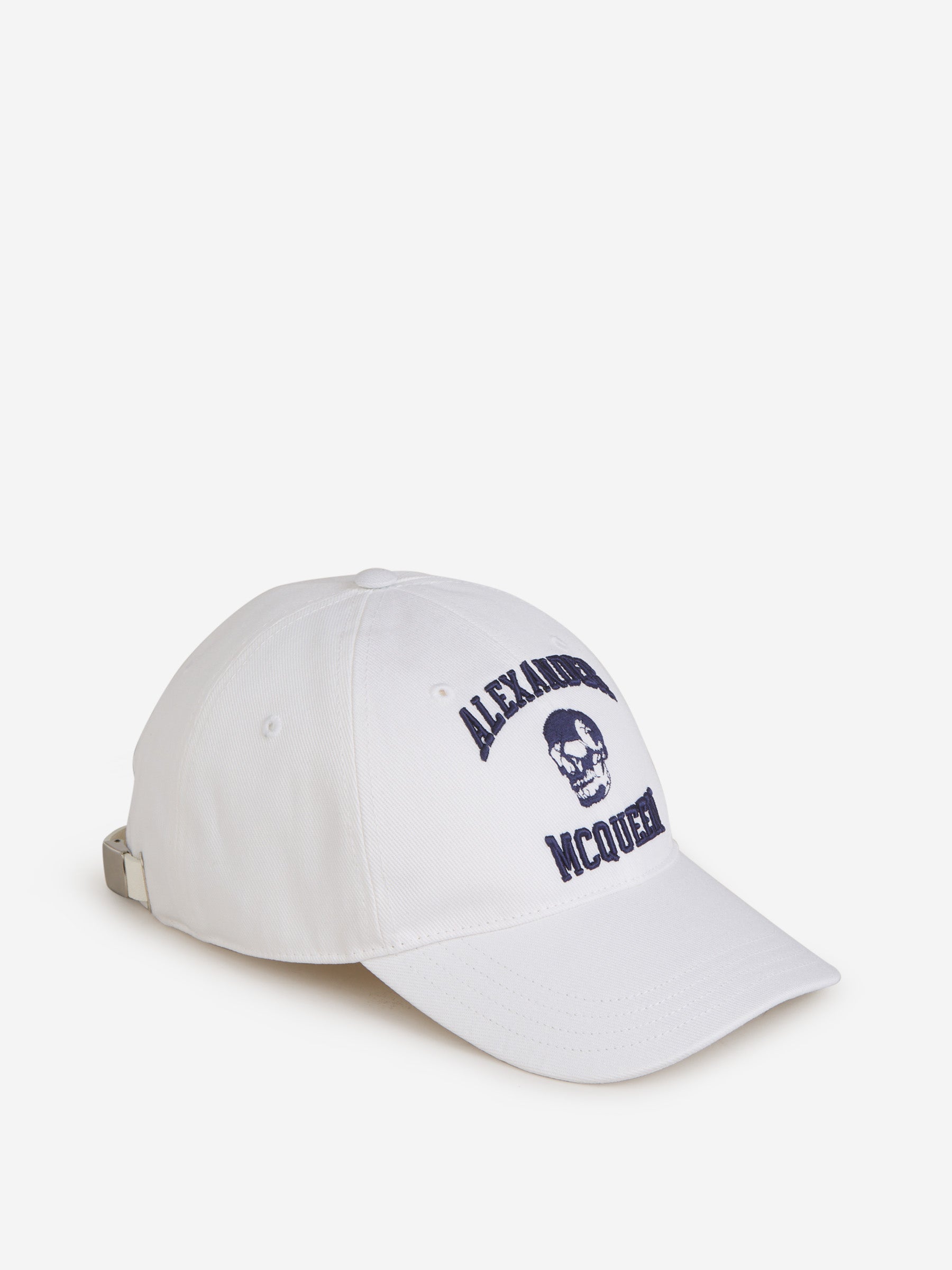 Alexander McQueen Gorra Varsity Skull color Blanco sku 695-001423 02 - Foto 2