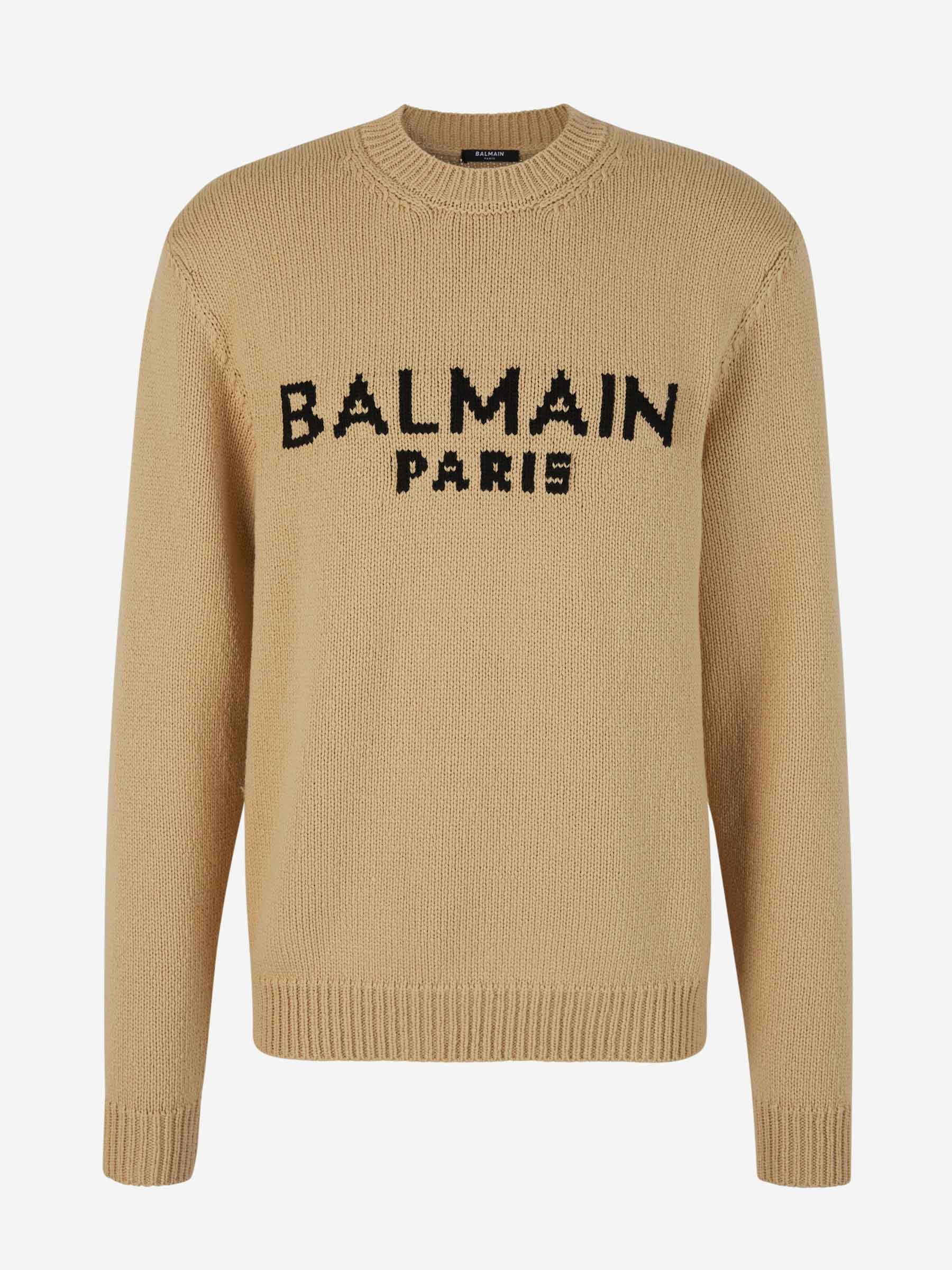 Wool Knit Sweater Balmain Luxury Brand Outlet