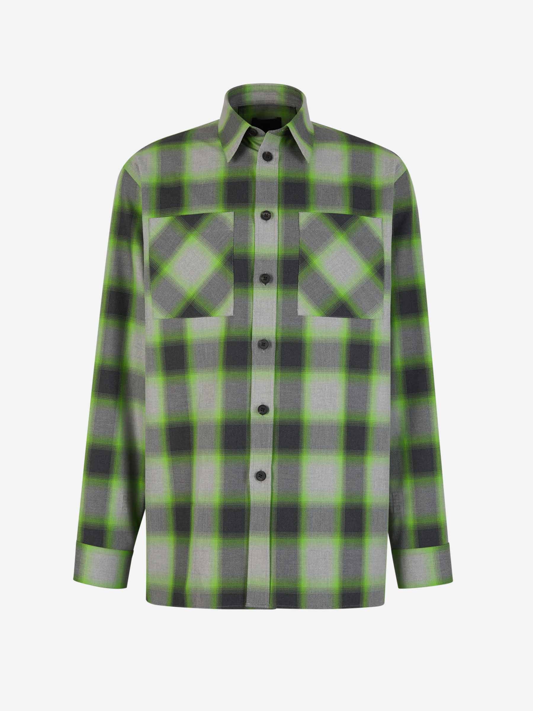 Givenchy Camisa Motivo Cuadros color Verde Menta sku 531-006193 01 - Foto 1