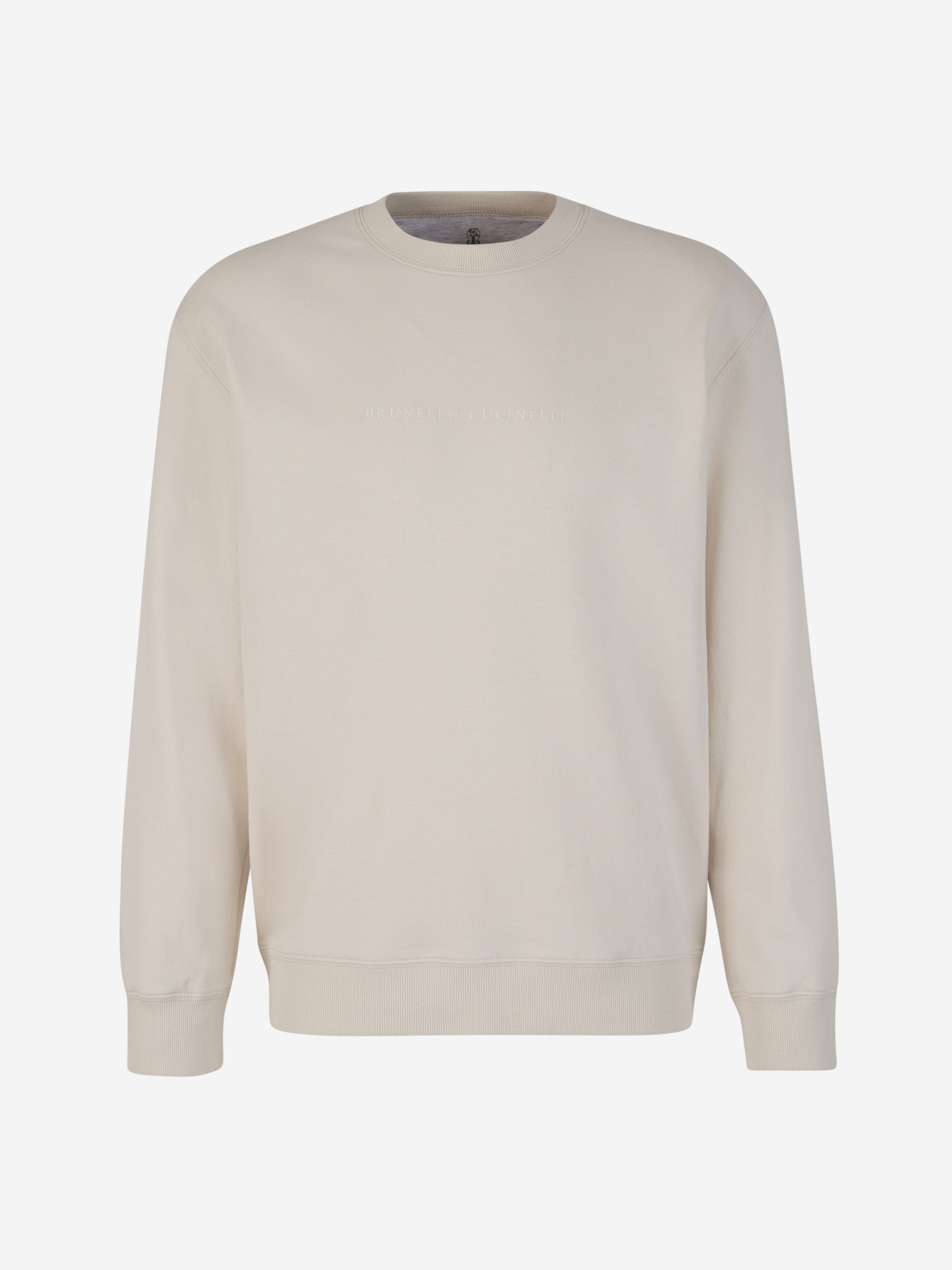 Brunello Cucinelli Sudadera Crewneck Bordado color Crema sku 542-002346 01 - Foto 1