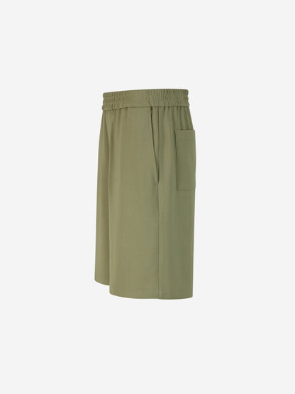 Viscose and Wool Bermudas