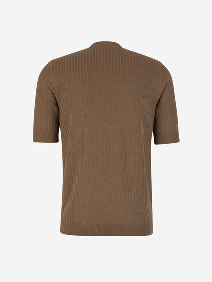 Ribbed Knit T-Shirt