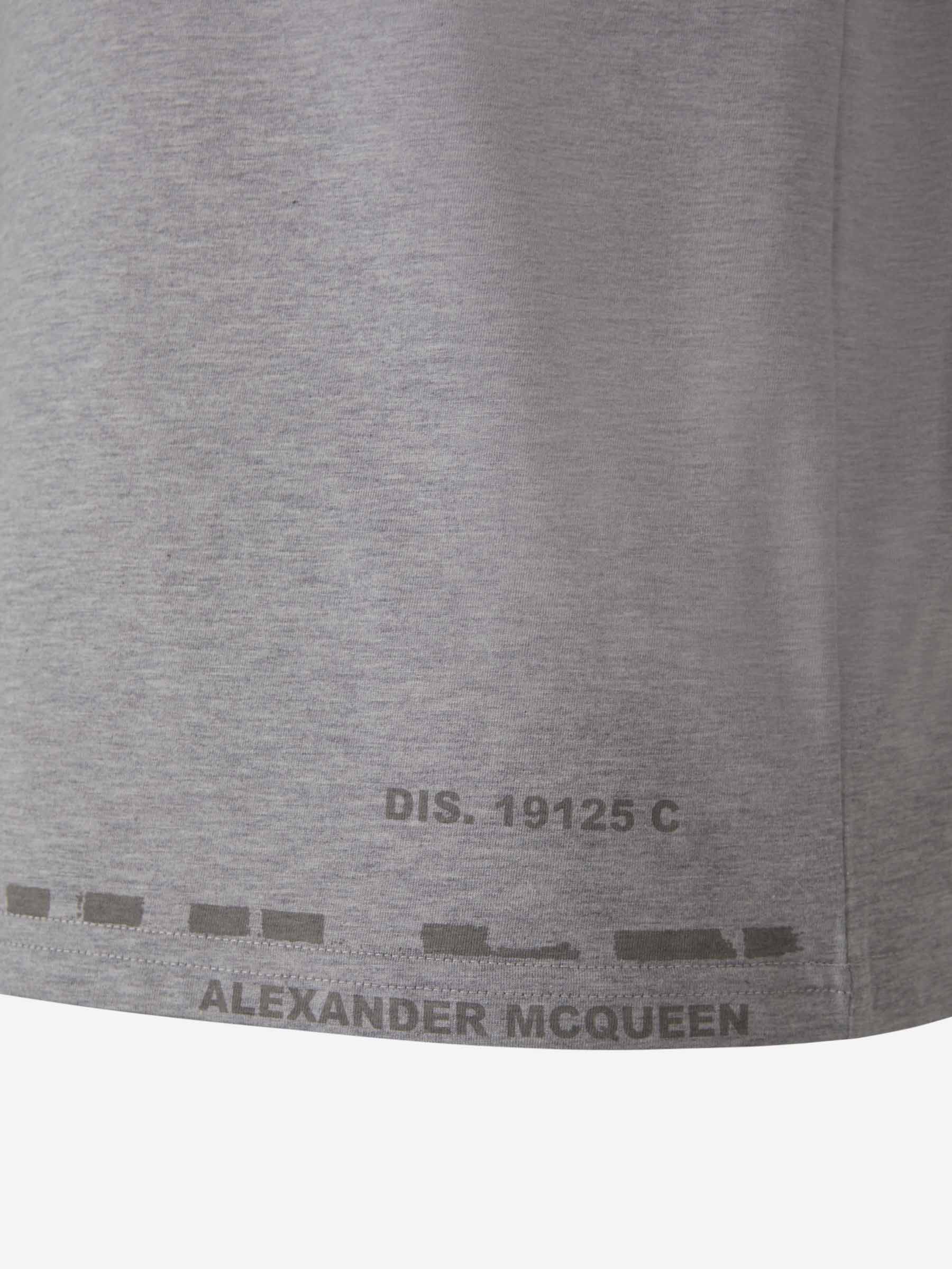 Alexander McQueen Camiseta Logo Estampado color Gris Claro sku 553-003264 03 - Foto 4