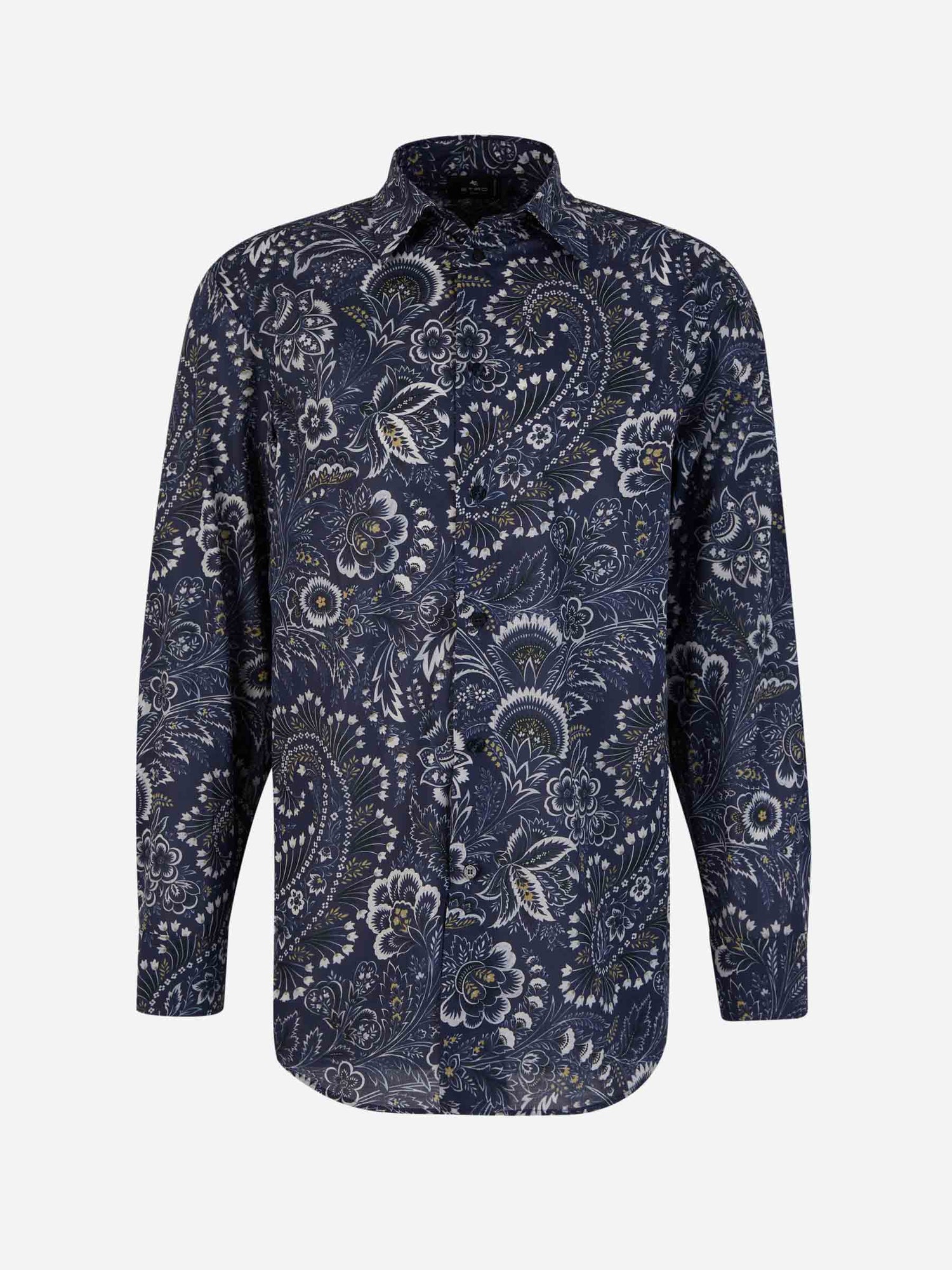 Etro Camisa Algodón Flores color Azul Marino sku 531-006215 01 - Foto 1