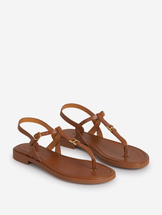 Chloé Sandalias Planas Marcie color Marrón sku 800-005302 01 - Foto 2