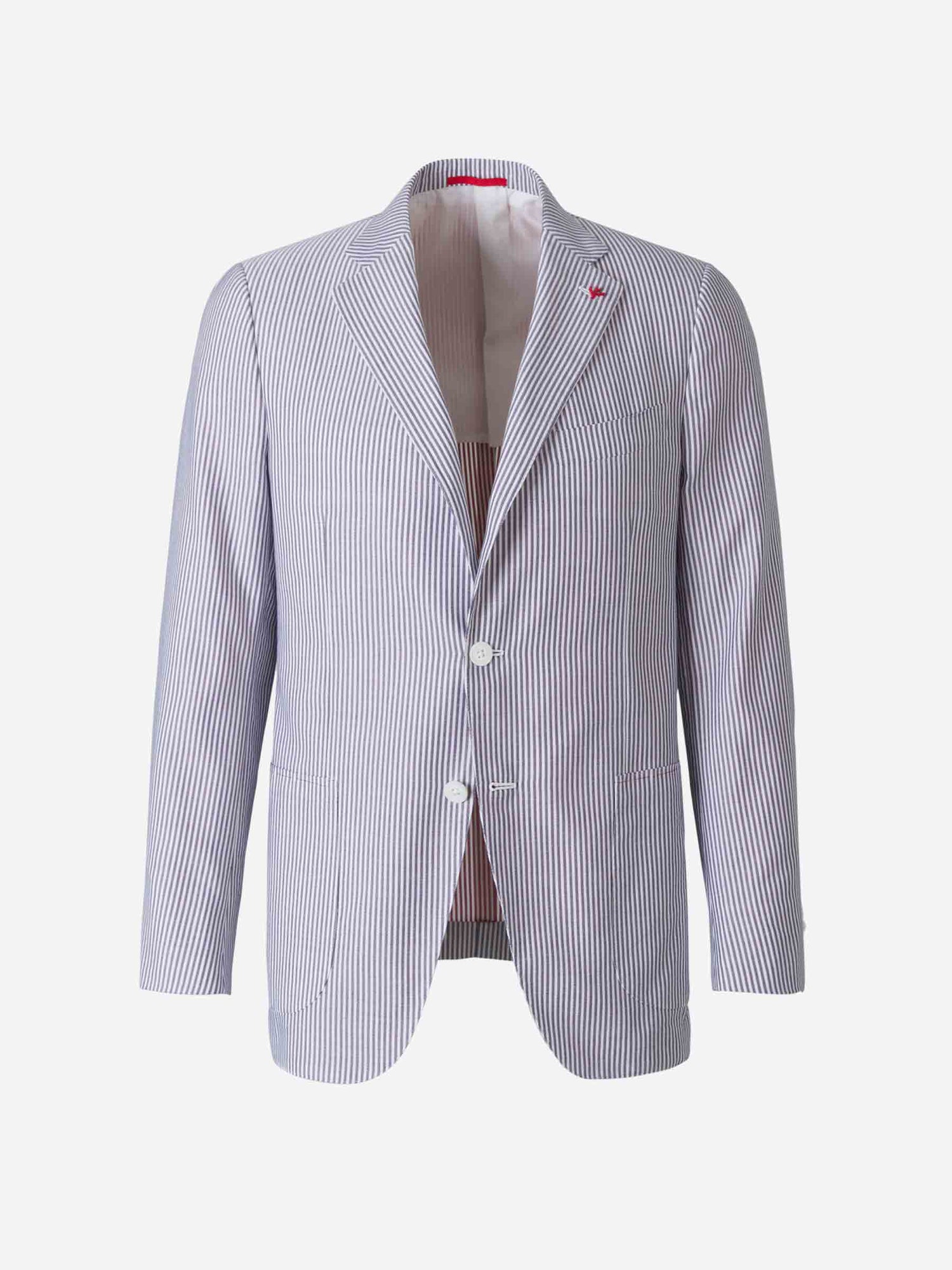 Isaia Americana Rayas Gregori color Gris Carbón sku 302-003130 01 - Foto 1