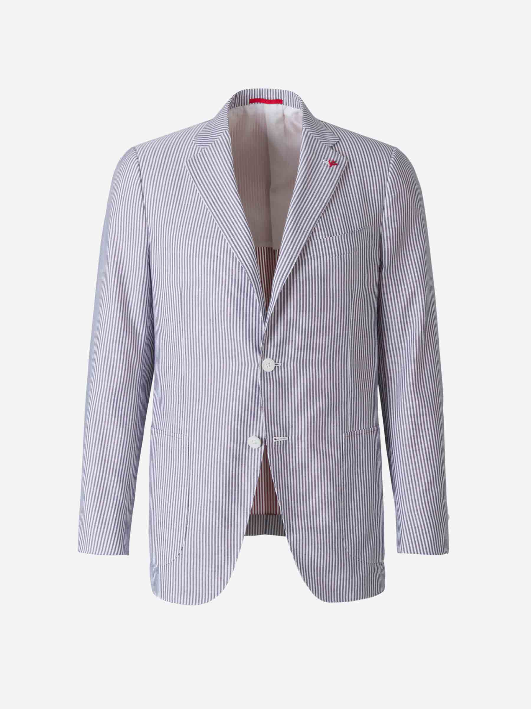 Isaia Americana Rayas Gregori color Gris Carbón sku 302-003130 01 - Foto 1