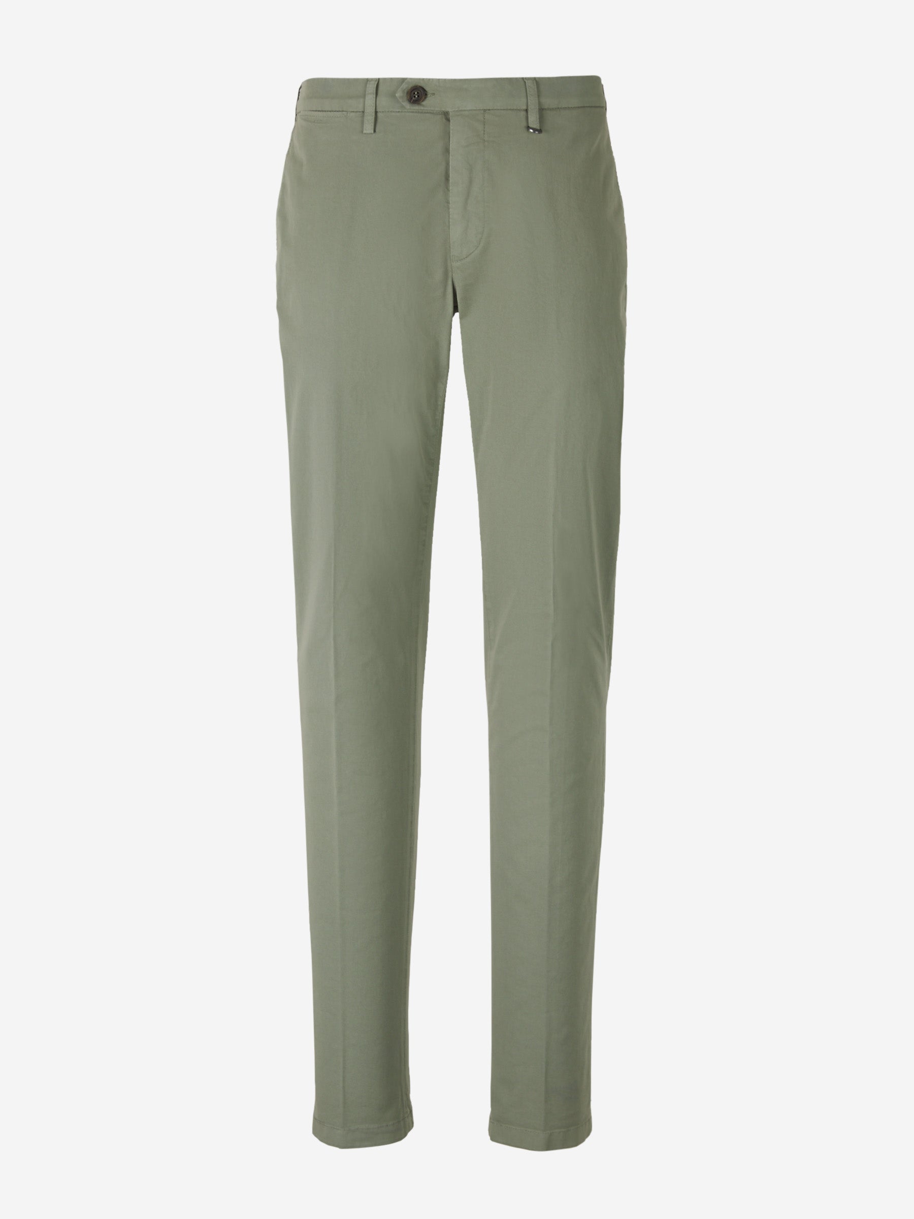 Canali Pantalones Chinos Algodón color Verde Militar sku 521-002762 04 - Foto 5