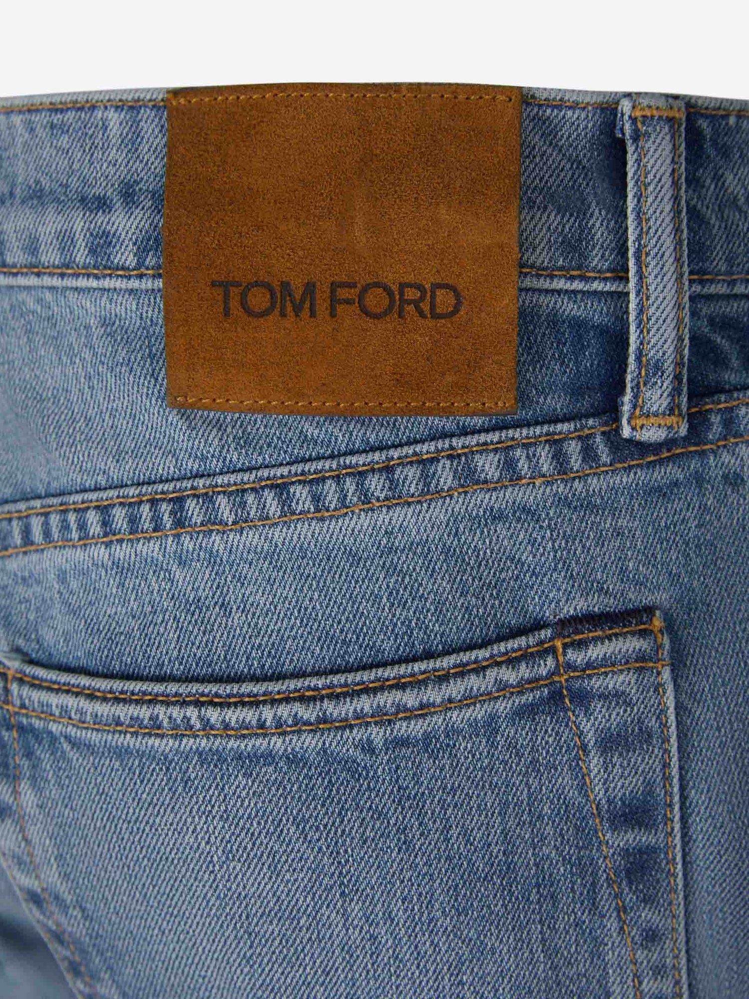 Tom Ford Jeans Logo Algodón color Azul Denim sku 522-002365 01 - Foto 5