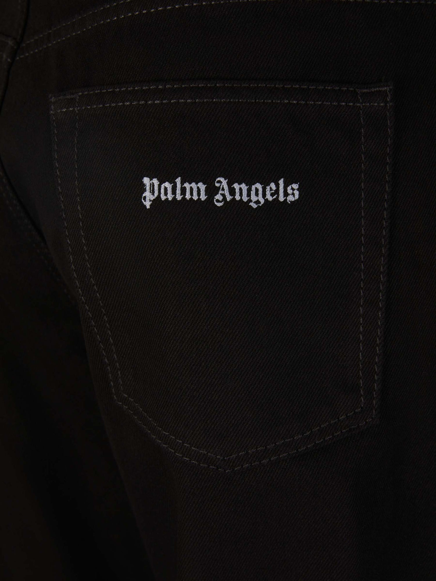 Palm Angels Jeans Logo Bordado color Negro sku 522-002474 01 - Foto 3