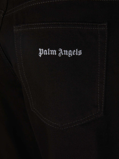 Palm Angels Jeans Logo Bordado color Negro sku 522-002474 01 - Foto 3