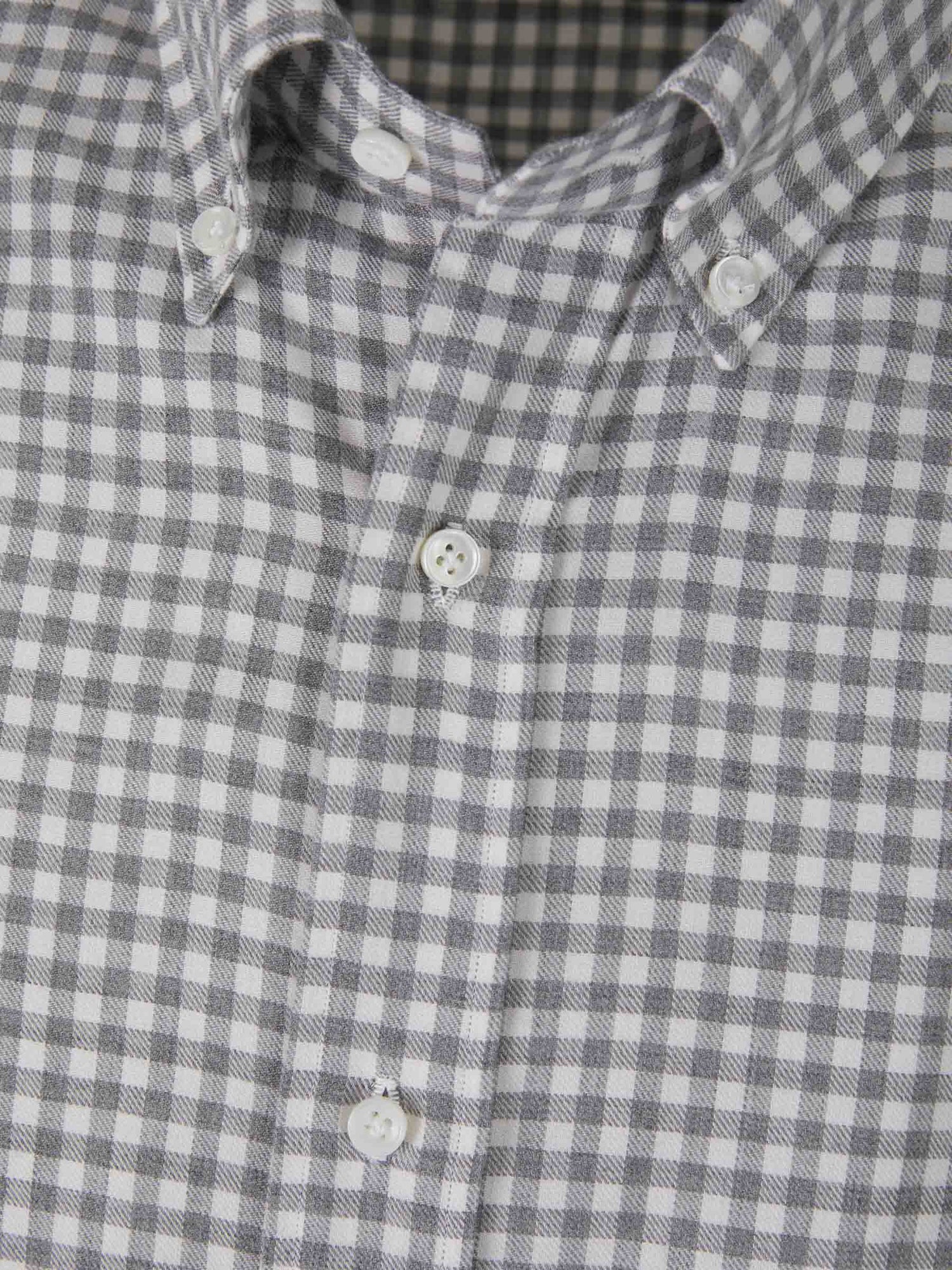 Borrelli Camisa Motivo Cuadros color Gris Claro sku 531-005681 01 - Foto 3