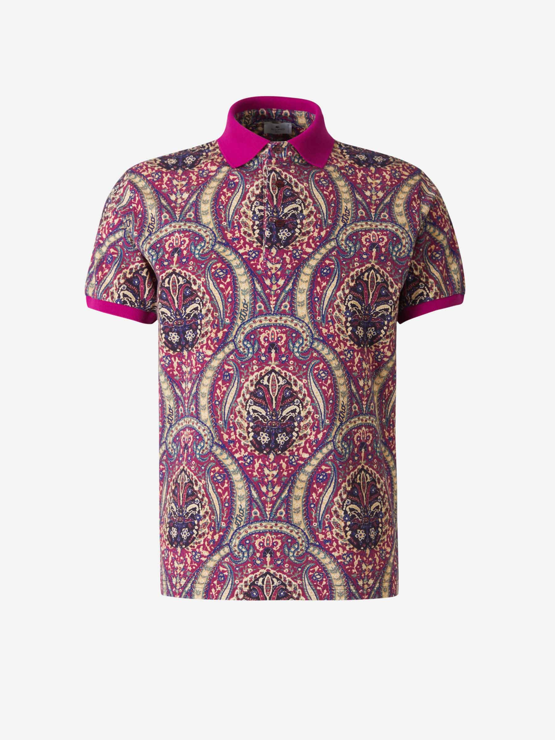 Etro Polo Piqué Paisley color Fucsia sku 552-001287 02 - Foto 1