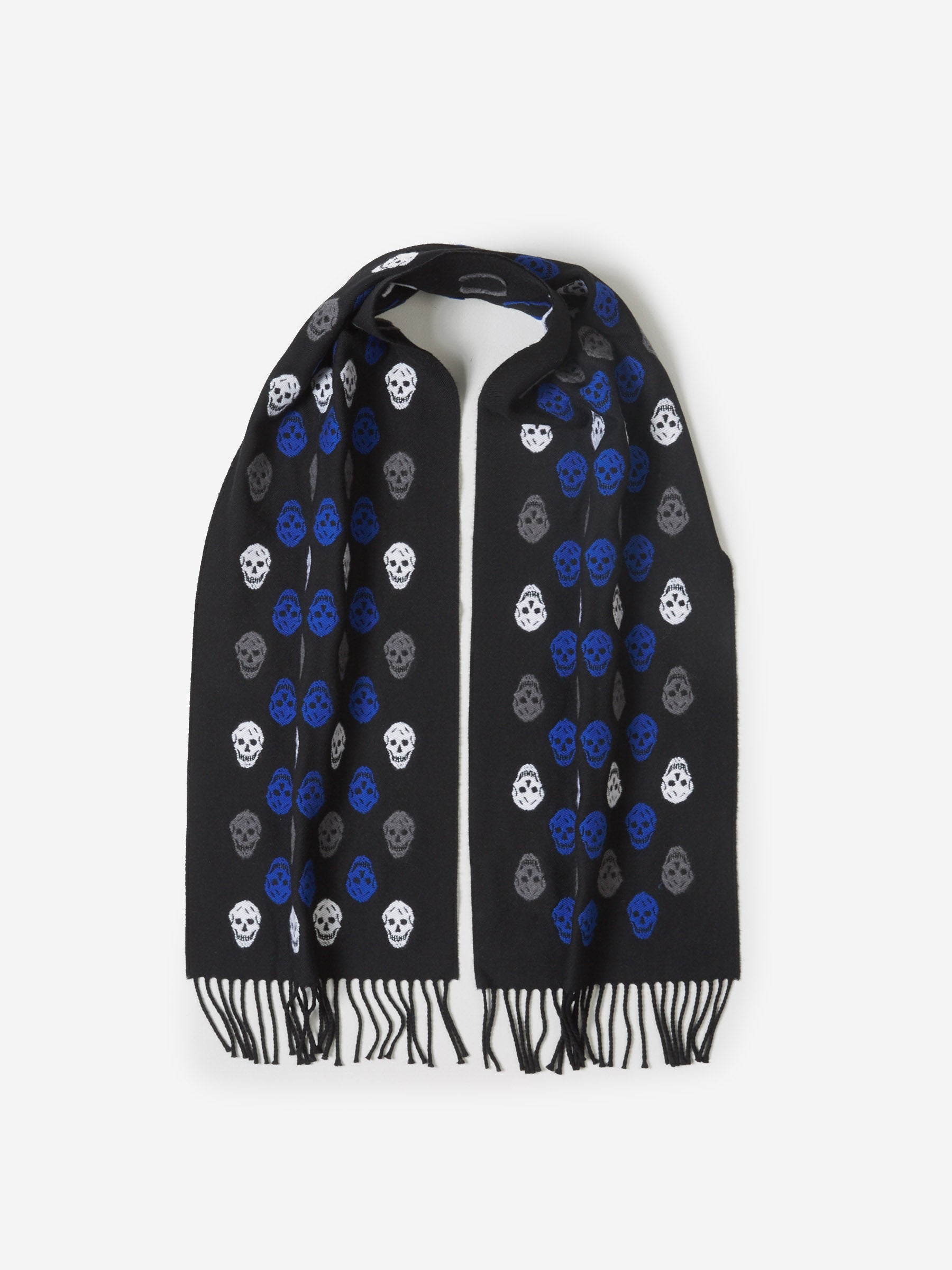 Wool Skulls Scarf Alexander McQueen Luxury Brand Outlet