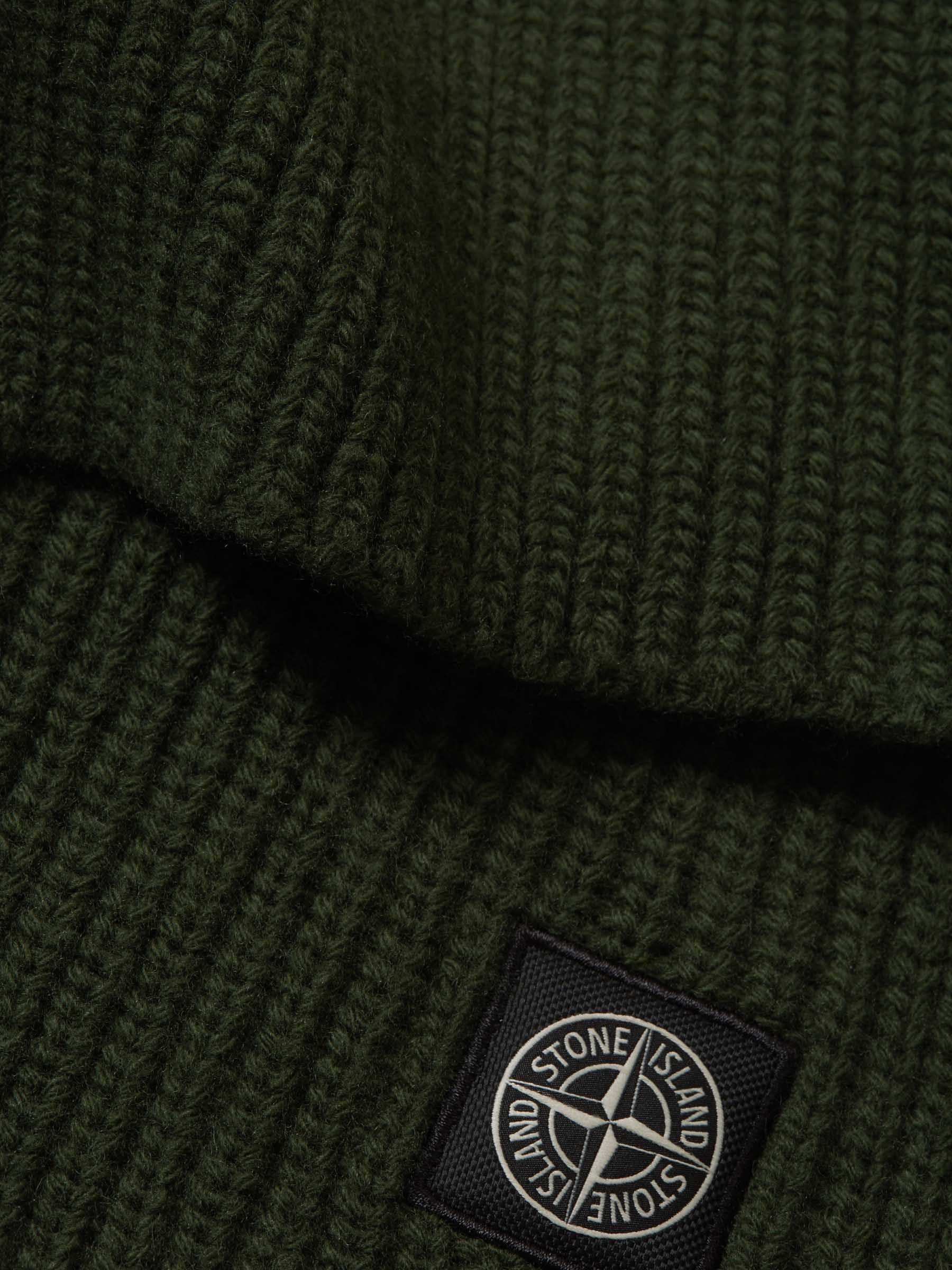 Stone Island Bufanda Canalé Logo color Verde Militar sku 630-001313 02 - Foto 3