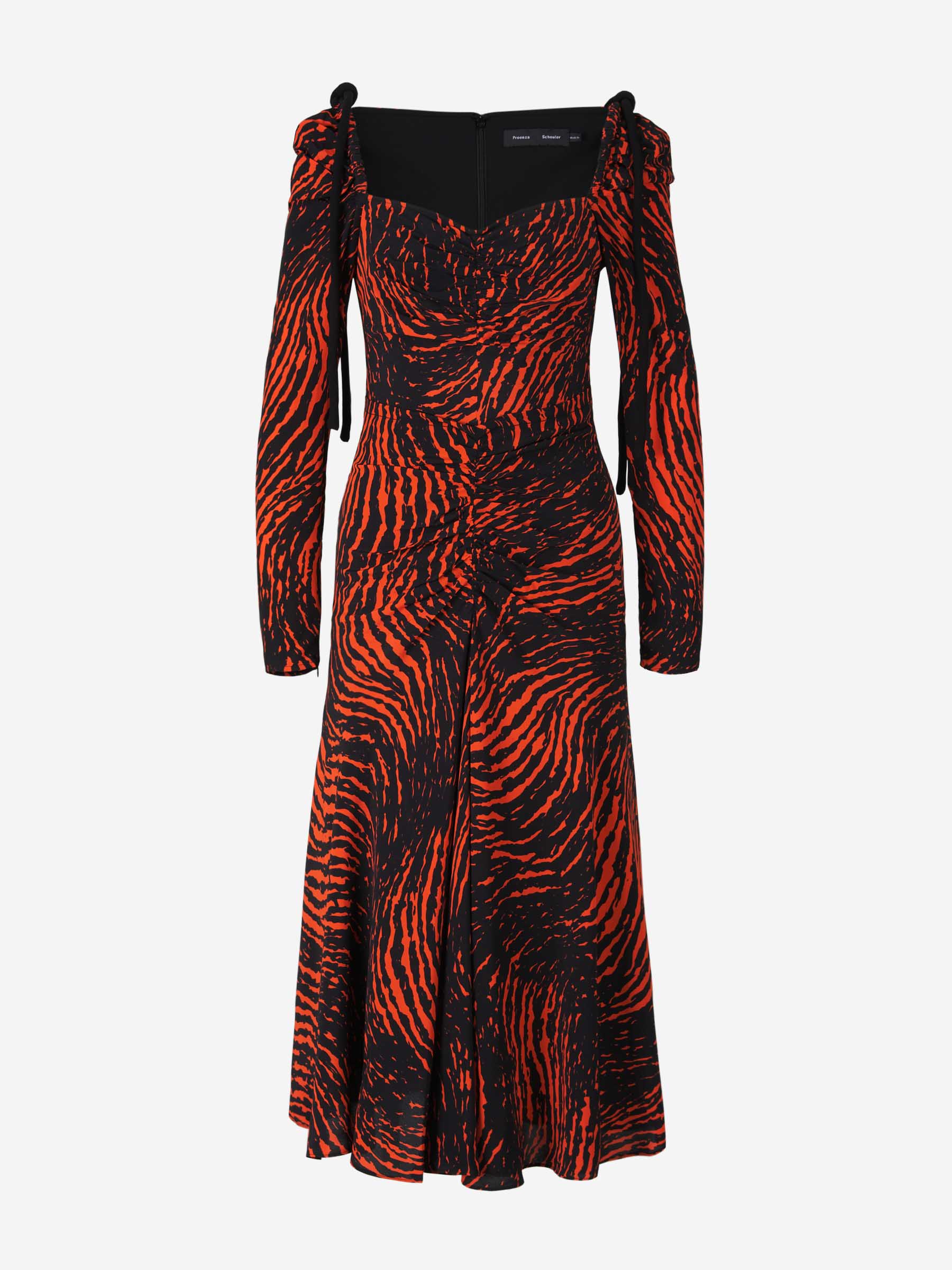 Vestido Crep Espirales Proenza Schouler Outlet Marcas de Lujo