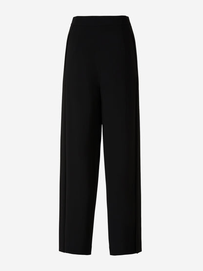 Max Mara Pantalones Crepé Bric color Negro sku 761-003328 01 - Foto 3