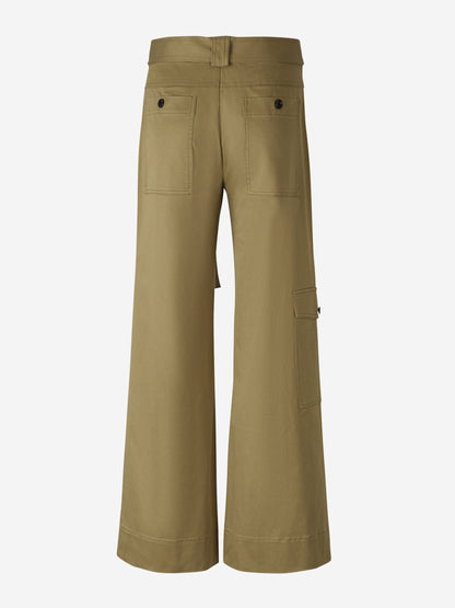 Proenza Schouler Pantalones Cargo Algodón color Verde Militar sku 761-003359 01 - Foto 3