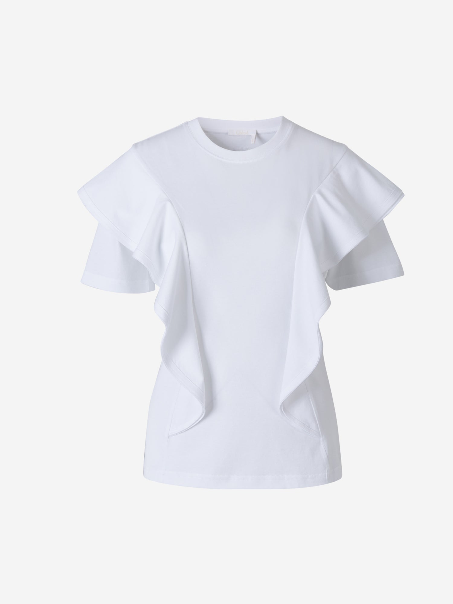 Chloé Camiseta Volantes Algodón color Blanco sku 782-001376 01 - Foto 1