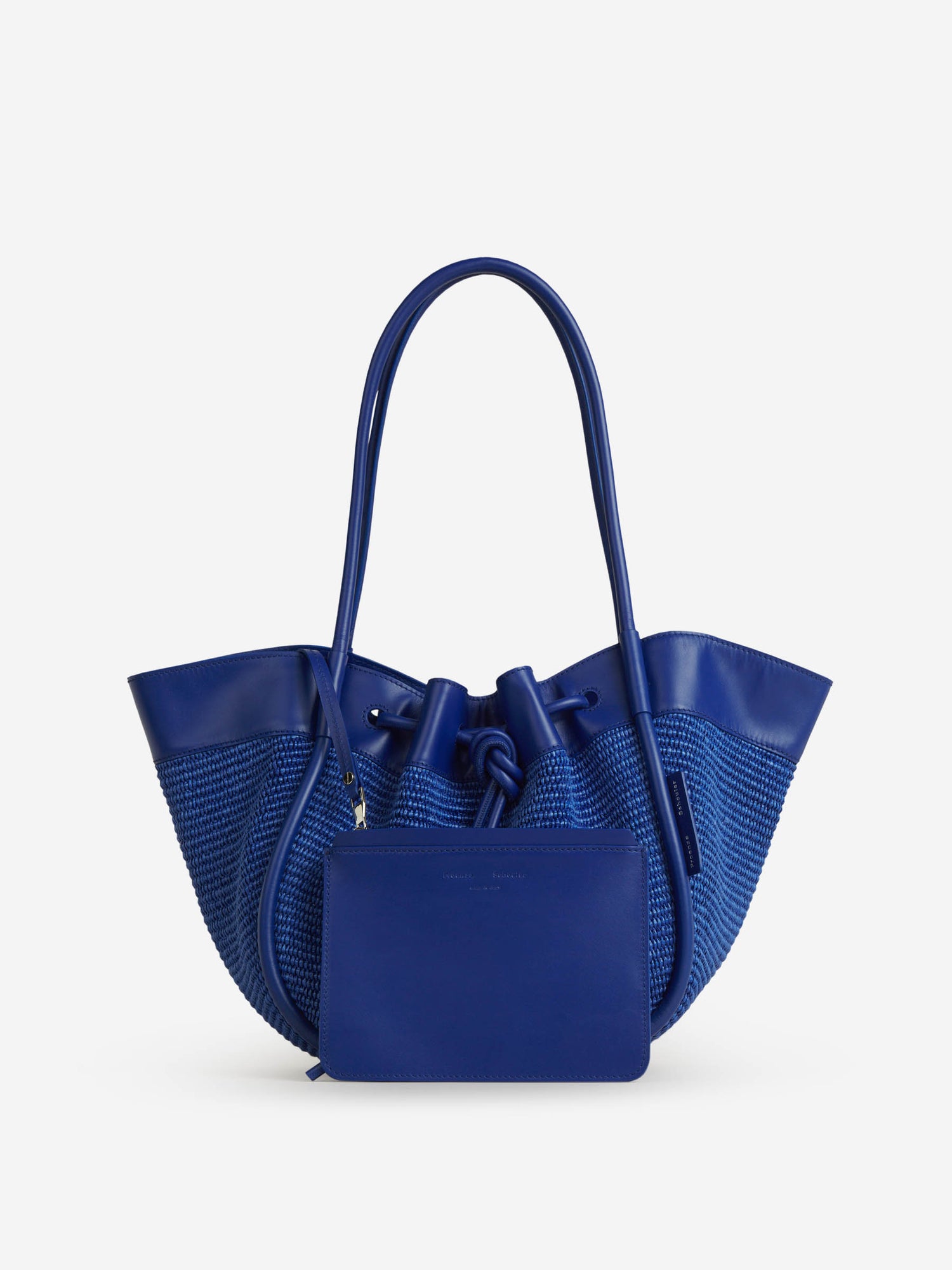 Proenza Schouler Bolso Tote Fruncido Rafia color Azul Marino sku 810-007036 00 - Foto 2